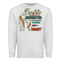 Oatmeal Heather Daddy And Daughter Not Always Eye To Eye But Always Heart To Heart Premium Sweatshirt - Bettercallsaul