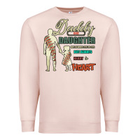 Pale Pink Daddy And Daughter Not Always Eye To Eye But Always Heart To Heart Premium Sweatshirt - Bettercallsaul