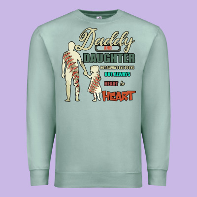 Daddy And Daughter Not Always Eye To Eye But Always Heart To Heart Premium Sweatshirt Designed By Bettercallsaul
