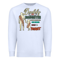 White Daddy And Daughter Not Always Eye To Eye But Always Heart To Heart Premium Sweatshirt - Bettercallsaul
