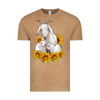 Vintage Camel goat family with sunflowers Vintage Tee - Artiststas