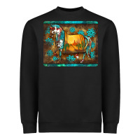 Black western horse sunset turquoise's gemstones mousepad Heavyweight Sweatshirt - BarkalooDesign