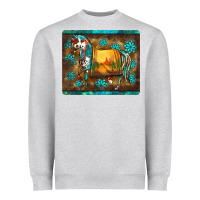 Heather Grey western horse sunset turquoise's gemstones mousepad Heavyweight Sweatshirt - BarkalooDesign