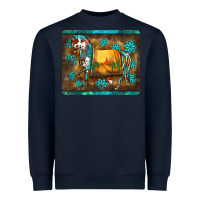 Navy western horse sunset turquoise's gemstones mousepad Heavyweight Sweatshirt - BarkalooDesign