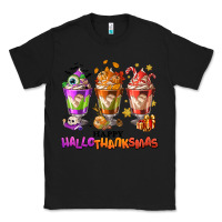 Black Happy Hallothanksmas coffee cups Classic Tee - NancyCooperArtShop