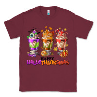 Burgundy Happy Hallothanksmas coffee cups Classic Tee - NancyCooperArtShop