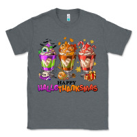 Charcoal Heather Happy Hallothanksmas coffee cups Classic Tee - NancyCooperArtShop