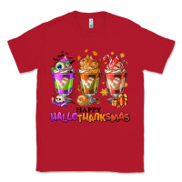 Red Happy Hallothanksmas coffee cups Classic Tee - NancyCooperArtShop