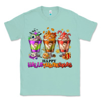 Seafoam Happy Hallothanksmas coffee cups Classic Tee - NancyCooperArtShop