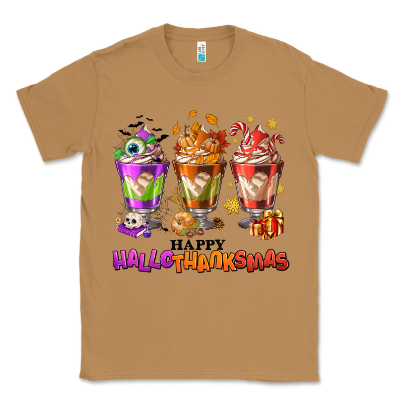 Happy Hallothanksmas Coffee Cups Classic Tee by NancyCooperArtShop | Teevron