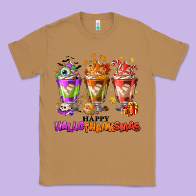 Happy Hallothanksmas Coffee Cups Classic Tee Designed By Nancycooperartshop