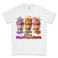 White Happy Hallothanksmas coffee cups Classic Tee - NancyCooperArtShop