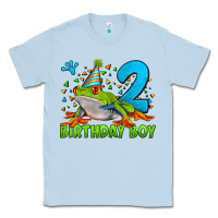 Dusty Blue birthday boy frog age 2 Classic Tee - LillyAllenDesigns