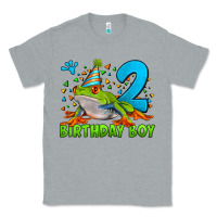 Heather Grey birthday boy frog age 2 Classic Tee - LillyAllenDesigns