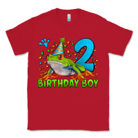 Red birthday boy frog age 2 Classic Tee - LillyAllenDesigns
