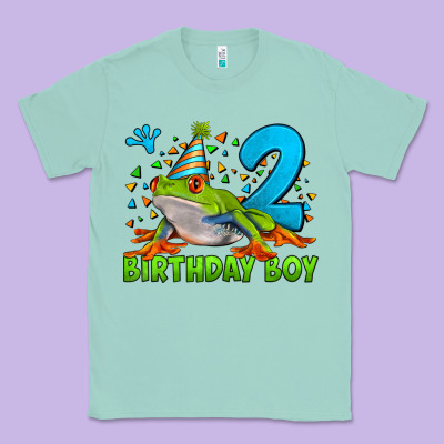 Birthday Boy Frog Age 2 Classic Tee Designed By Lillyallendesigns