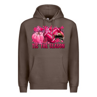 Coffee Tis' the season Football Breast Cancer Premium Hoodie - NancyCooperArtShop