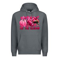 Rock Tis' the season Football Breast Cancer Premium Hoodie - NancyCooperArtShop