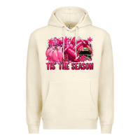 Sandshell Tis' the season Football Breast Cancer Premium Hoodie - NancyCooperArtShop