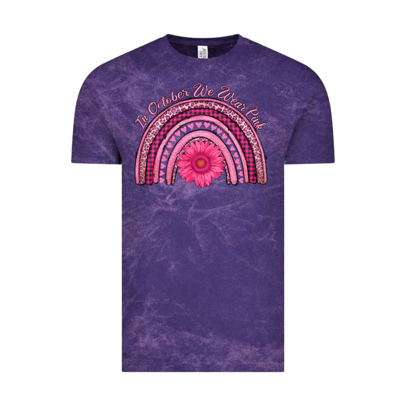 In October We Wear Pink Rainbow Vintage Tee by AdoDesignShop | Teevron