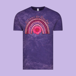 In October We Wear Pink Rainbow Vintage Tee Designed By Adodesignshop