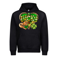 Black Lucky heart St. Patrick's Day Urban Hoodie - CowGirlArtShop