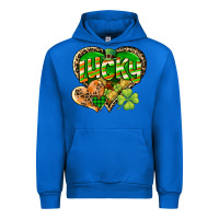 Cobalt Lucky heart St. Patrick's Day Urban Hoodie - CowGirlArtShop