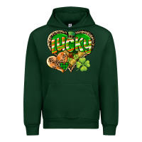 Forest Green Lucky heart St. Patrick's Day Urban Hoodie - CowGirlArtShop