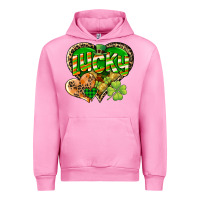 Fuchsia Pink Lucky heart St. Patrick's Day Urban Hoodie - CowGirlArtShop