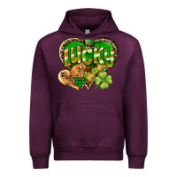 Mauve Wine Lucky heart St. Patrick's Day Urban Hoodie - CowGirlArtShop