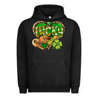 Pigment Black Lucky heart St. Patrick's Day Urban Hoodie - CowGirlArtShop