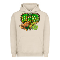 Pigment French Oak Lucky heart St. Patrick's Day Urban Hoodie - CowGirlArtShop