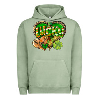Pigment Oil Green Lucky heart St. Patrick's Day Urban Hoodie - CowGirlArtShop