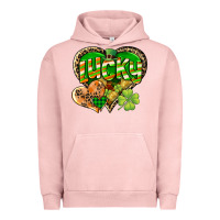 Pigment Salmon Lucky heart St. Patrick's Day Urban Hoodie - CowGirlArtShop