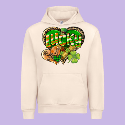 Lucky Heart St. Patrick's Day Urban Hoodie Designed By Cowgirlartshop