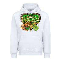 White Lucky heart St. Patrick's Day Urban Hoodie - CowGirlArtShop