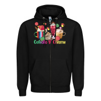 Black cafecito y chisme coffee cups Zipper Hoodie - MaliasSmallBusiness