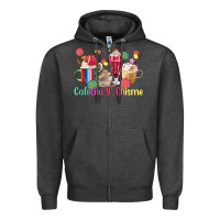 Charcoal Heather cafecito y chisme coffee cups Zipper Hoodie - MaliasSmallBusiness