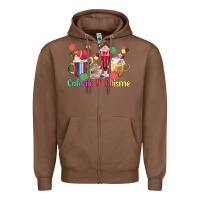 Chestnut cafecito y chisme coffee cups Zipper Hoodie - MaliasSmallBusiness