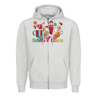 Dove Grey cafecito y chisme coffee cups Zipper Hoodie - MaliasSmallBusiness