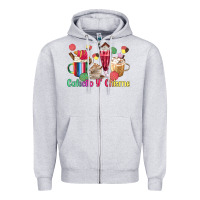Heather Grey cafecito y chisme coffee cups Zipper Hoodie - MaliasSmallBusiness