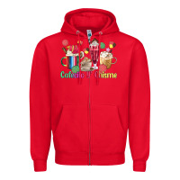 Red cafecito y chisme coffee cups Zipper Hoodie - MaliasSmallBusiness