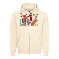 Sandshell cafecito y chisme coffee cups Zipper Hoodie - MaliasSmallBusiness
