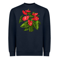 Navy anthurium Heavyweight Sweatshirt - LillyAllenDesigns
