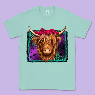 Halloween Highland Cow Classic Tee Designed By Jasminsmagicworld