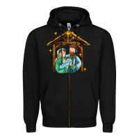 Black jesus newborn oh holy night Zipper Hoodie - MaliasSmallBusiness