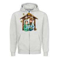 Dove Grey jesus newborn oh holy night Zipper Hoodie - MaliasSmallBusiness