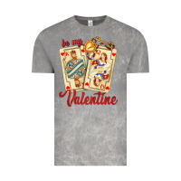 Cloud Rock be my valentine with playing cards and key Vintage Tee - AdoDesignShop