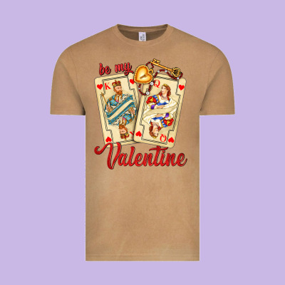 Be My Valentine With Playing Cards And Key Vintage Tee Designed By Adodesignshop