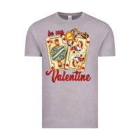 Vintage Zinc be my valentine with playing cards and key Vintage Tee - AdoDesignShop